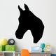 Facing Left Horse Head Wall Decal