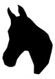 Facing Left Horse Head Wall Decal