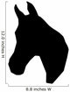 Facing Left Horse Head Wall Decal