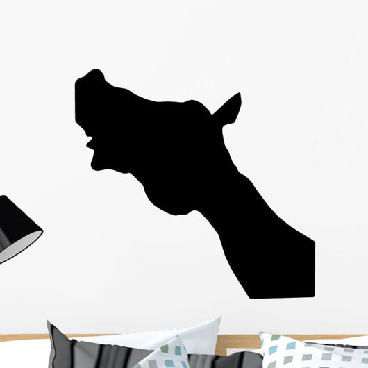 Whinnying Horse Head Wall Decal