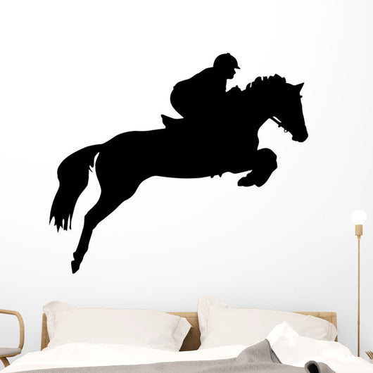 Horseback Rider Jump Wall Decal