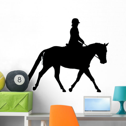 Horseback Rider Walking Wall Decal