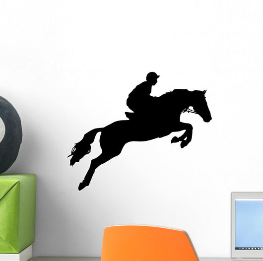 Horseback Rider Jumping Wall Decal