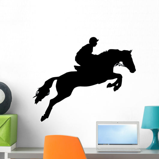 Horseback Rider Jumping Wall Decal