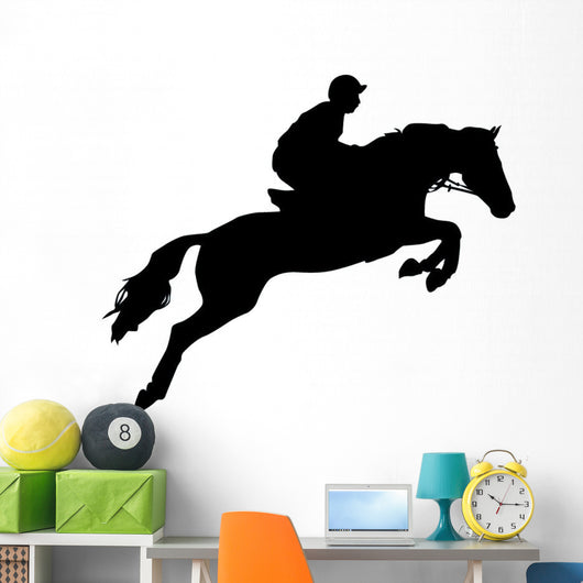 Horseback Rider Jumping Wall Decal
