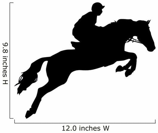 Horseback Rider Jumping Wall Decal