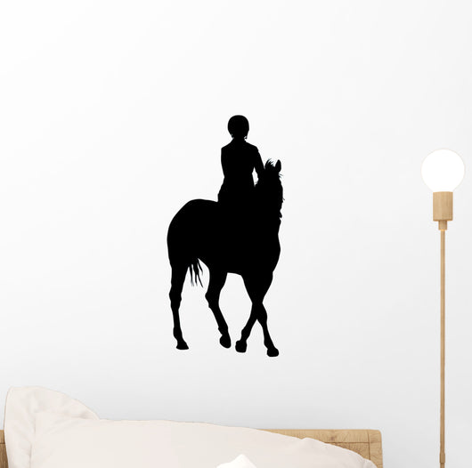 Horseback Rider Turning Wall Decal