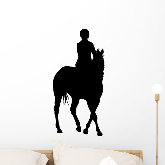 Horseback Rider Turning Wall Decal