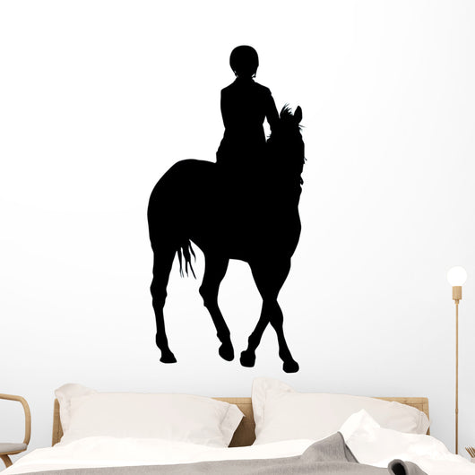 Horseback Rider Turning Wall Decal