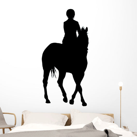 Horseback Rider Turning Wall Decal