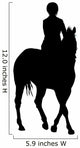 Horseback Rider Turning Wall Decal