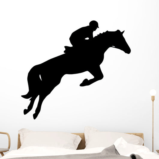 Horseback Jumping Wall Decal