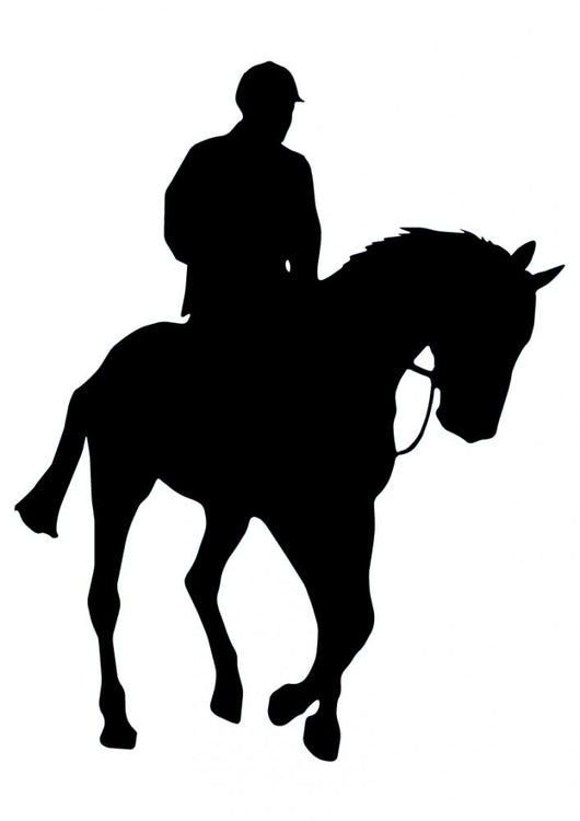 Horseback Riding Silhouette Wall Decal