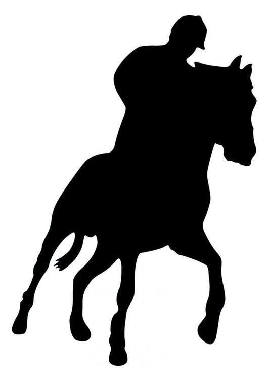 Horseback Riding Silhouette Wall Decal