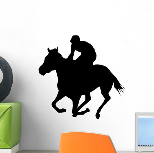 Galloping Horseback Rider Wall Decal