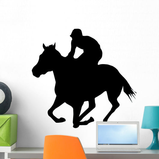 Galloping Horseback Rider Wall Decal