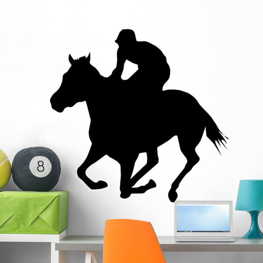 Galloping Horseback Rider Wall Decal
