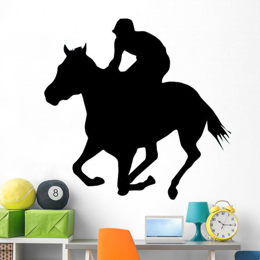 Galloping Horseback Rider Wall Decal