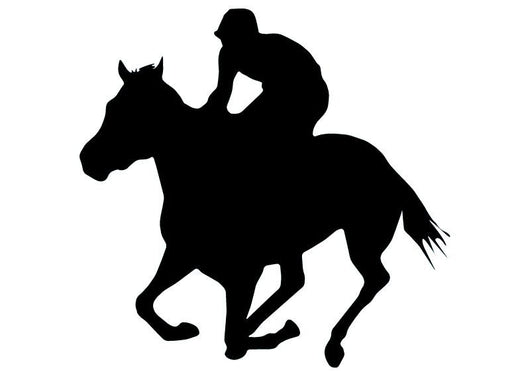 Galloping Horseback Rider Wall Decal
