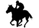 Galloping Horseback Rider Wall Decal
