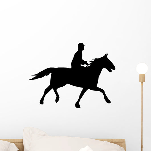 Galloping Polo Pony Wall Decal