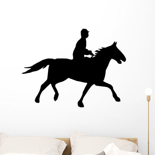 Galloping Polo Pony Wall Decal
