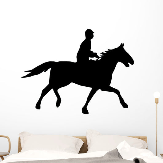 Galloping Polo Pony Wall Decal