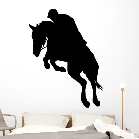 Jockeyed Horse Jumping Wall Decal