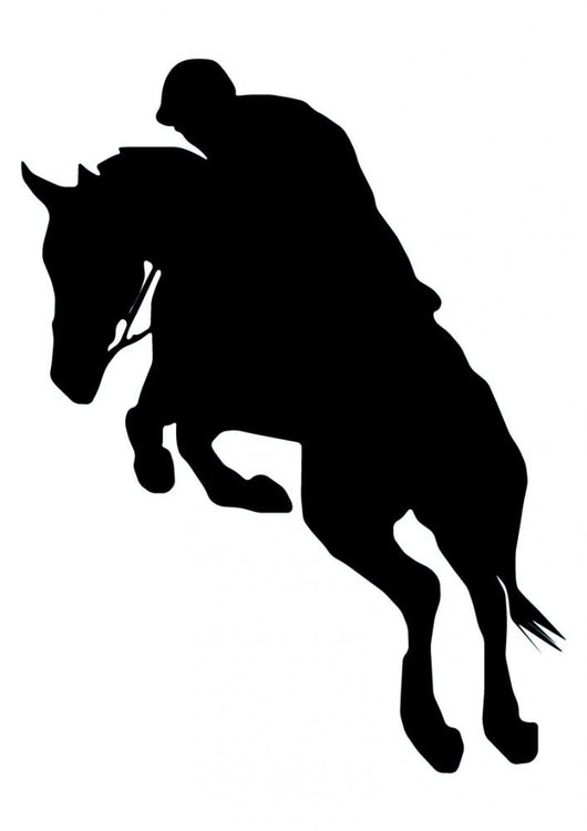 Jockeyed Horse Jumping Wall Decal