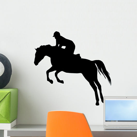 Jumping Horseback Rider Wall Decal