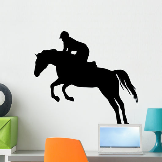Jumping Horseback Rider Wall Decal