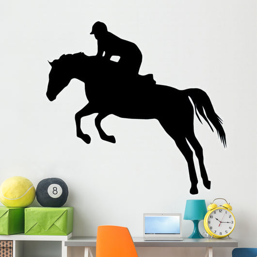 Jumping Horseback Rider Wall Decal