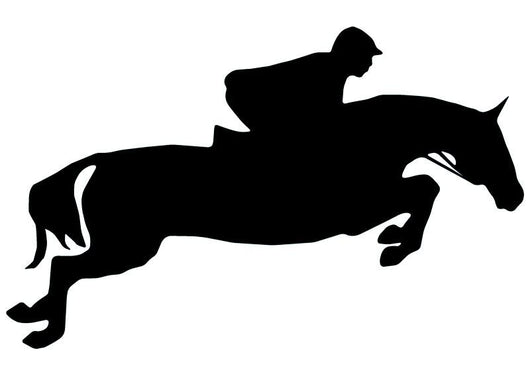 Skillful Jockeyed Jump Horseback Wall Decal