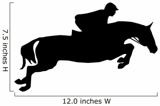 Skillful Jockeyed Jump Horseback Wall Decal
