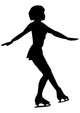 Ice Skating Silhouette Wall Decal
