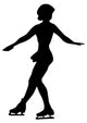 Ice Skating Silhouette Wall Decal