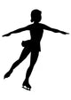 Ice Skating Silhouette Wall Decal
