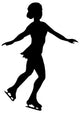 Ice Skating Silhouette Wall Decal