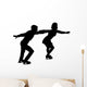 Ice Skating Couple Silhouette Wall Decal