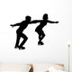 Ice Skating Couple Silhouette Wall Decal