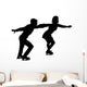 Ice Skating Couple Silhouette Wall Decal