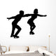 Ice Skating Couple Silhouette Wall Decal