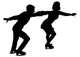 Ice Skating Couple Silhouette Wall Decal
