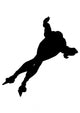 Ice Skating Silhouette Wall Decal