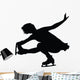 Ice Skating Silhouette Wall Decal