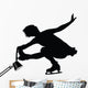 Ice Skating Silhouette Wall Decal