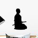 Meditating Samurai Silhouette Wall Decal