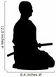 Meditating Samurai Silhouette Wall Decal