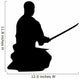 Meditating Samurai Silhouette Wall Decal