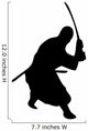Samurai Silhouette Swinging Katana Wall Decal